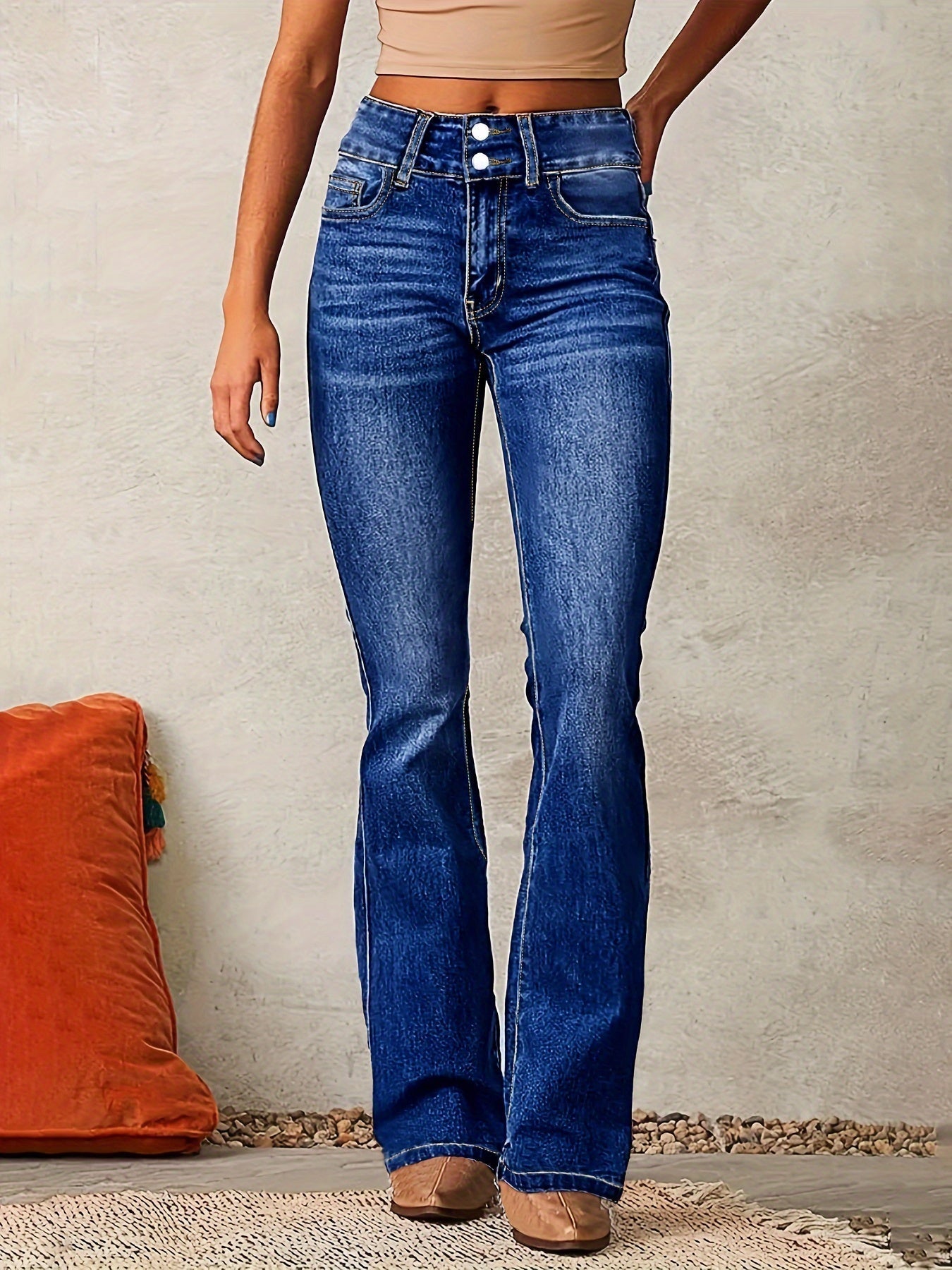 Aya | Högmidjade vida jeans